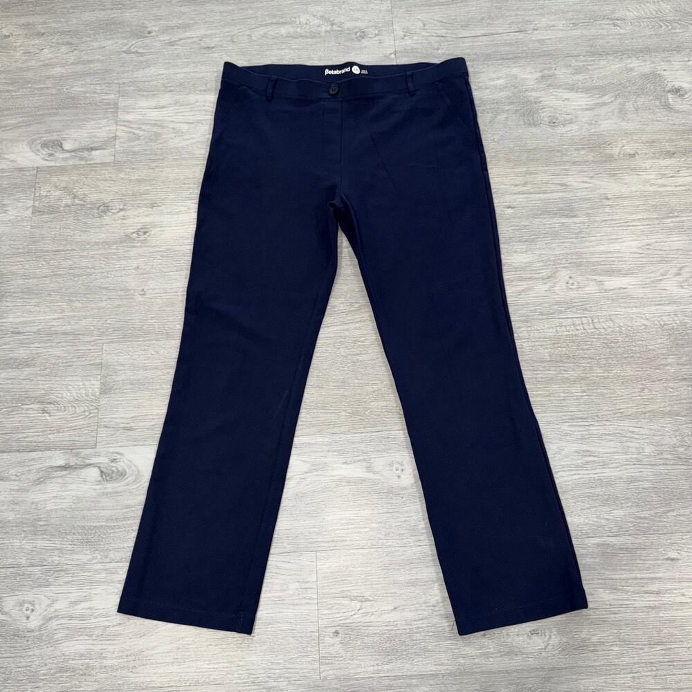 BETABRAND Navy Blue Pull On Pants Straight Leg W0076-SF Stretch Women’s 2XL